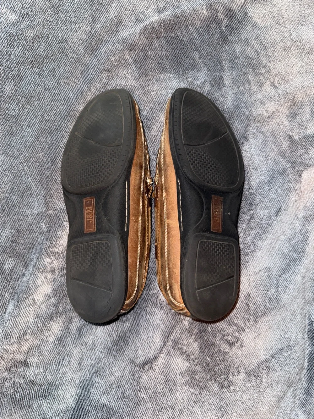 J&M Men’s Brown Leather Tassel Slip-On Loafers